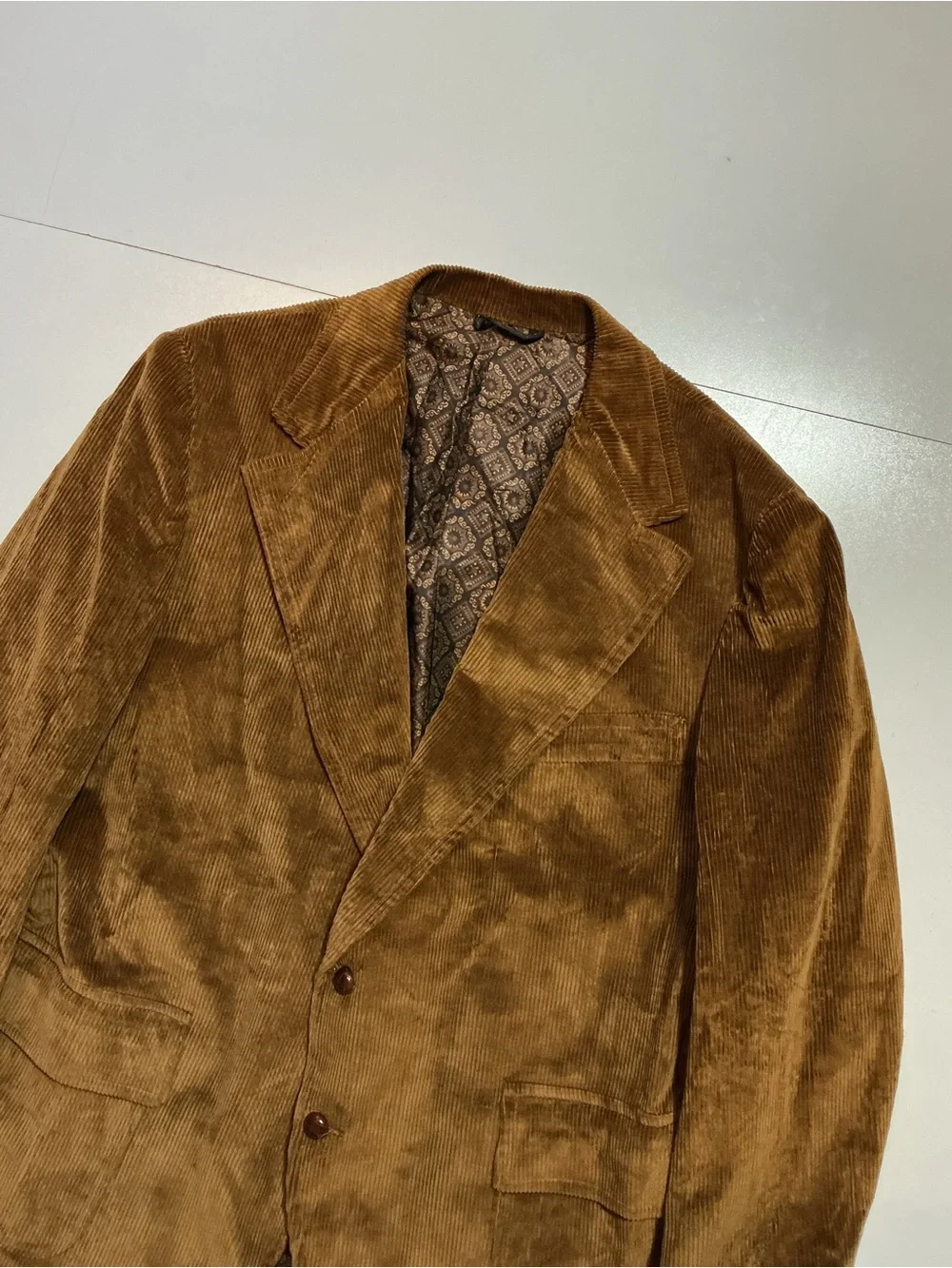 Vintage The Sovereign Barry Corduroy Two Button Lined Sportscoat Blazer Jacket